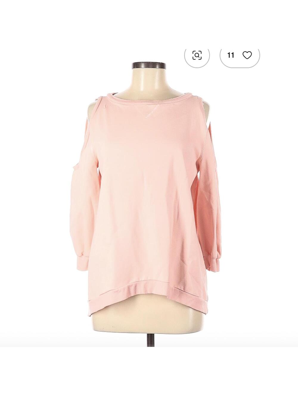 White House Black Market Pink Shoulder Sweatshirt Size Medium